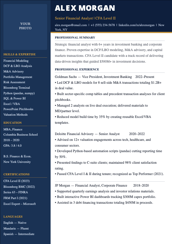 CV layout tips illustrated on a sample CapybaraLand CV template